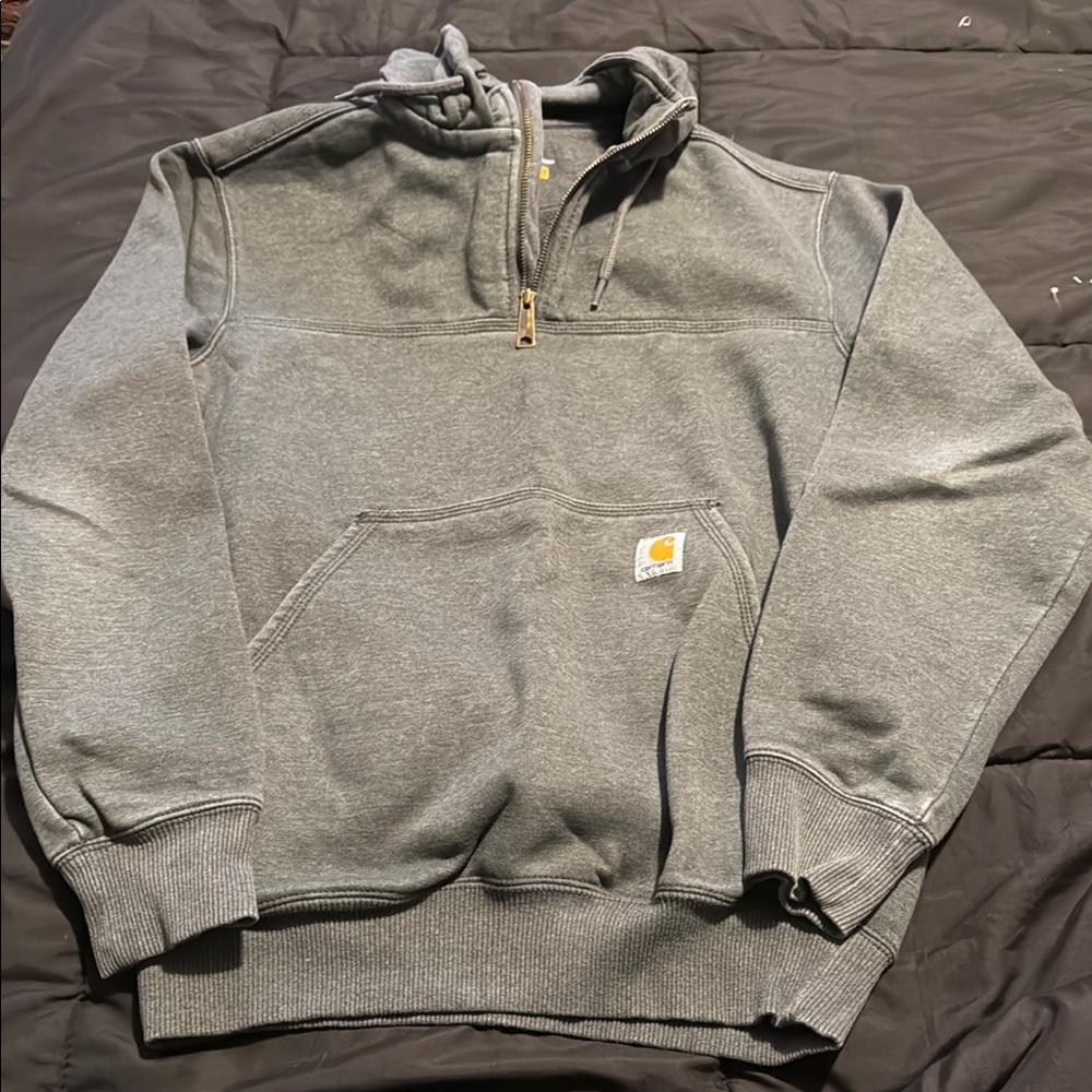 Carhartt Heather Gray Quarter-Zip Sweatshirt